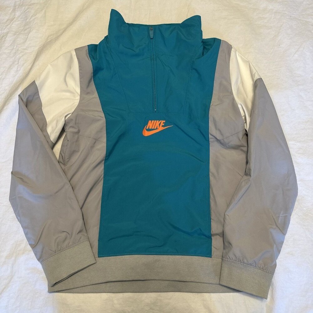 Boy's Youth Nike Standard Fit DA0865 1/4 Zip Mesh Lined Windbreaker Jacket